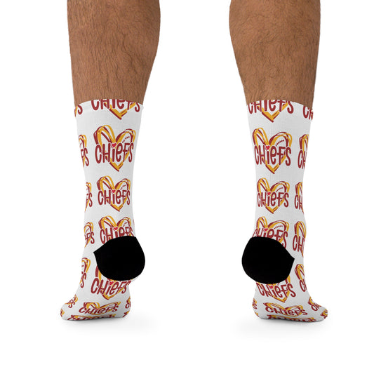 Chiefs Hearts Recycled Poly Socks