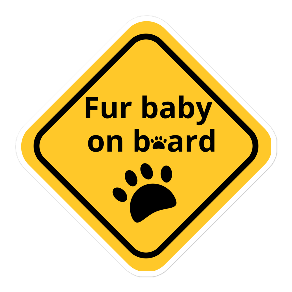 Fur Baby on Board - Bubble-free stickers