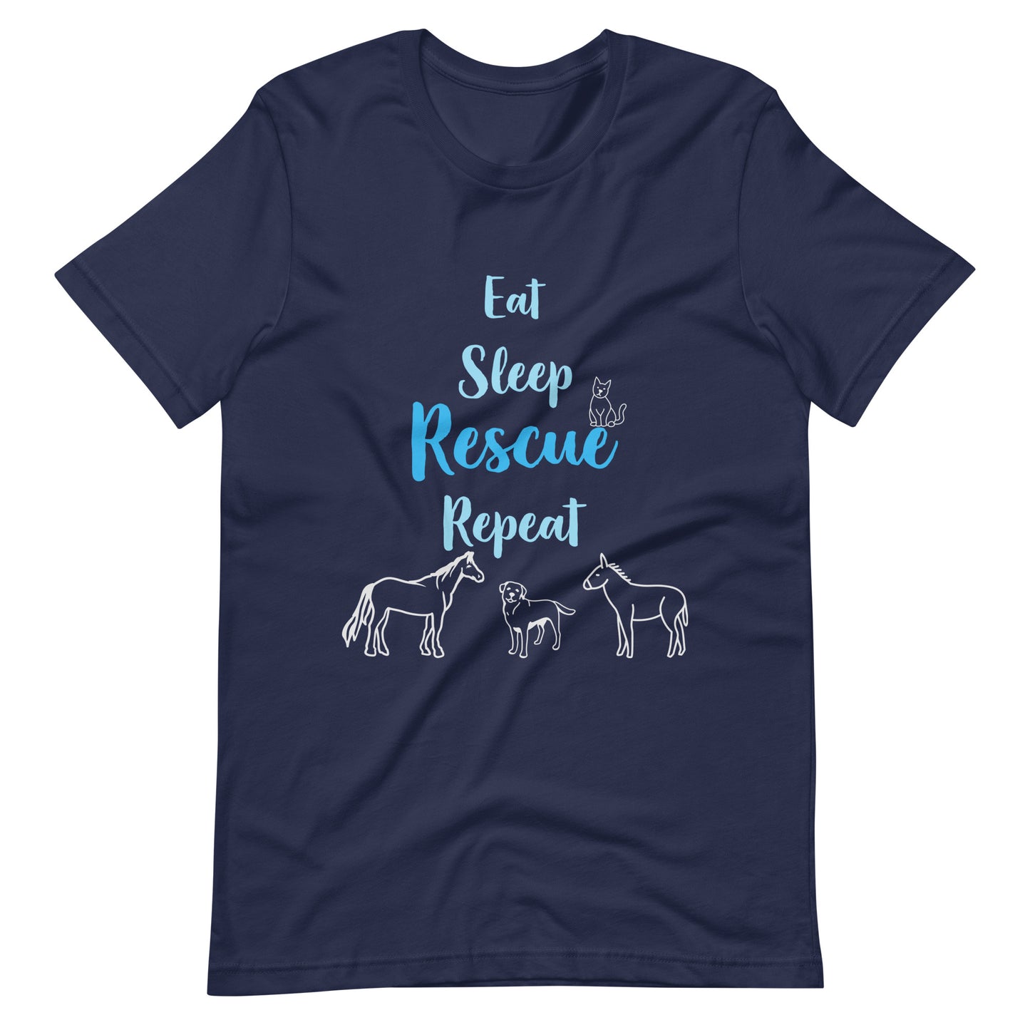 Eat, Sleep, Rescue, Repeat Unisex t-shirt