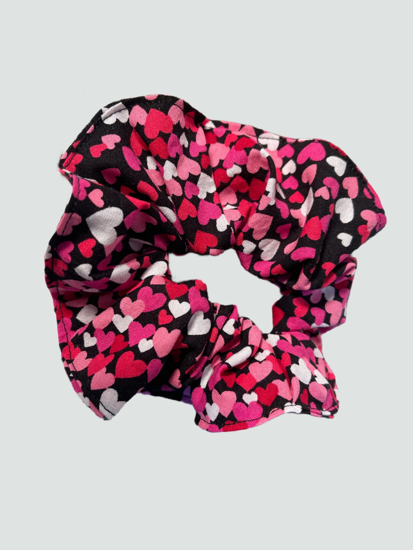 Valentines Day Scrunchies - Hearts - Pride Hearts - Pink Hearts - Red & White Scrunchies - Handmade - Large Scrunchie - Sew Many Things & More
