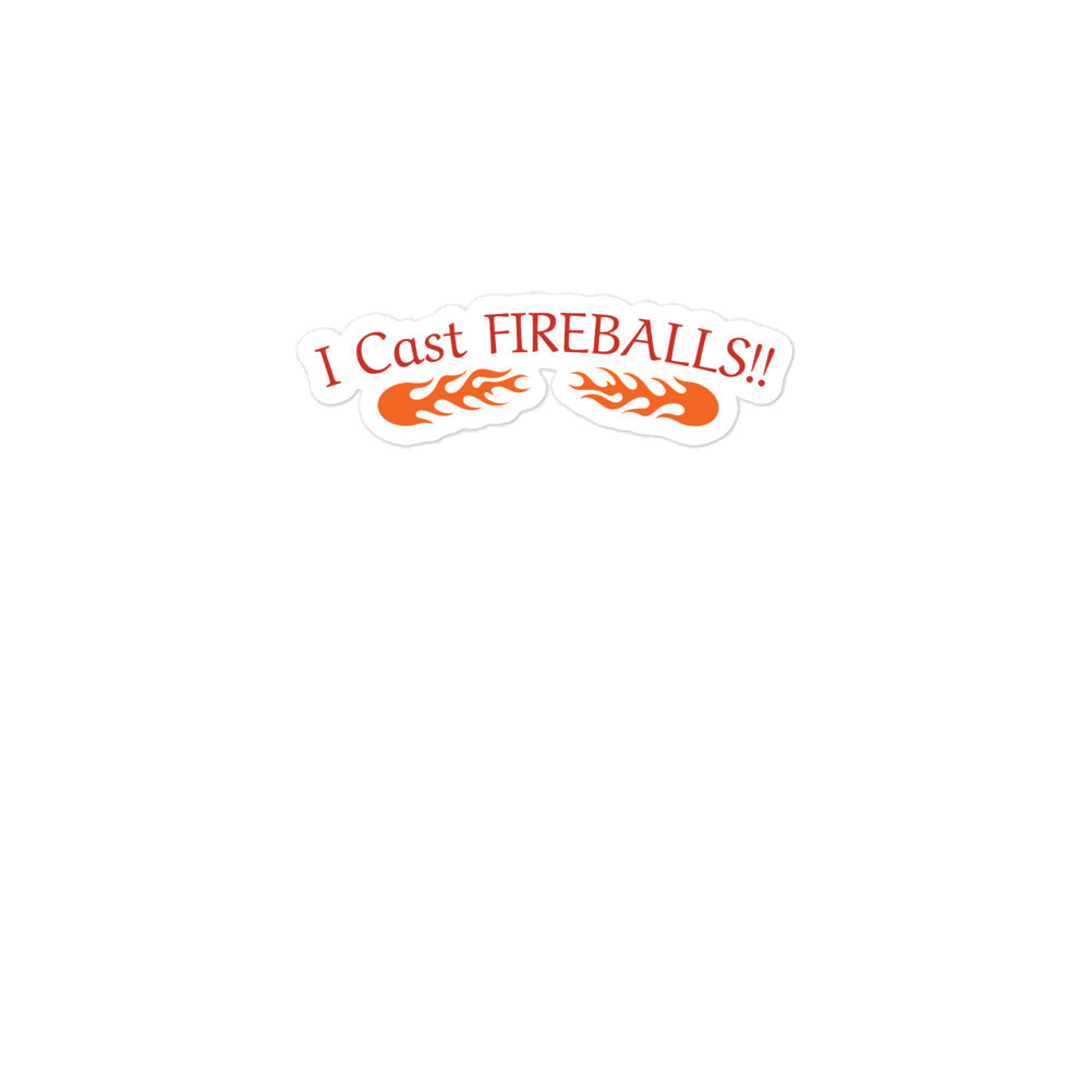 I Cast Fireballs - Bubble-free stickers - Sew Many Things & More
