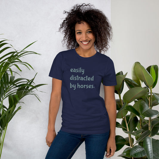 Easily Distracted by Horses - Unisex t-shirt